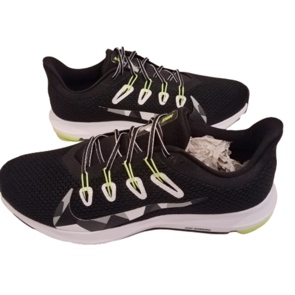 Nike Other - Nike Quest 2 Black White Green Sneaker size 8.5